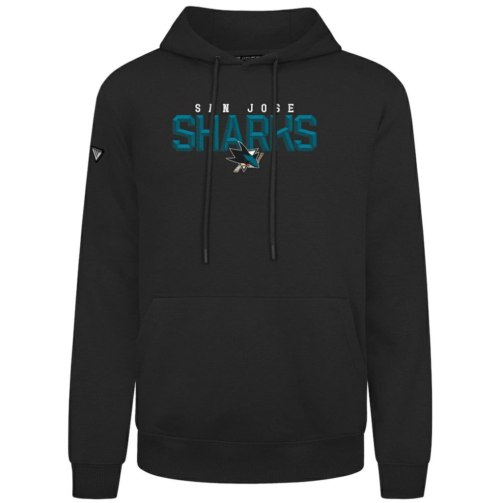 San Jose Sharks Levelwear Podium Carve Pullover Hoodie - Black - NHL 203146409