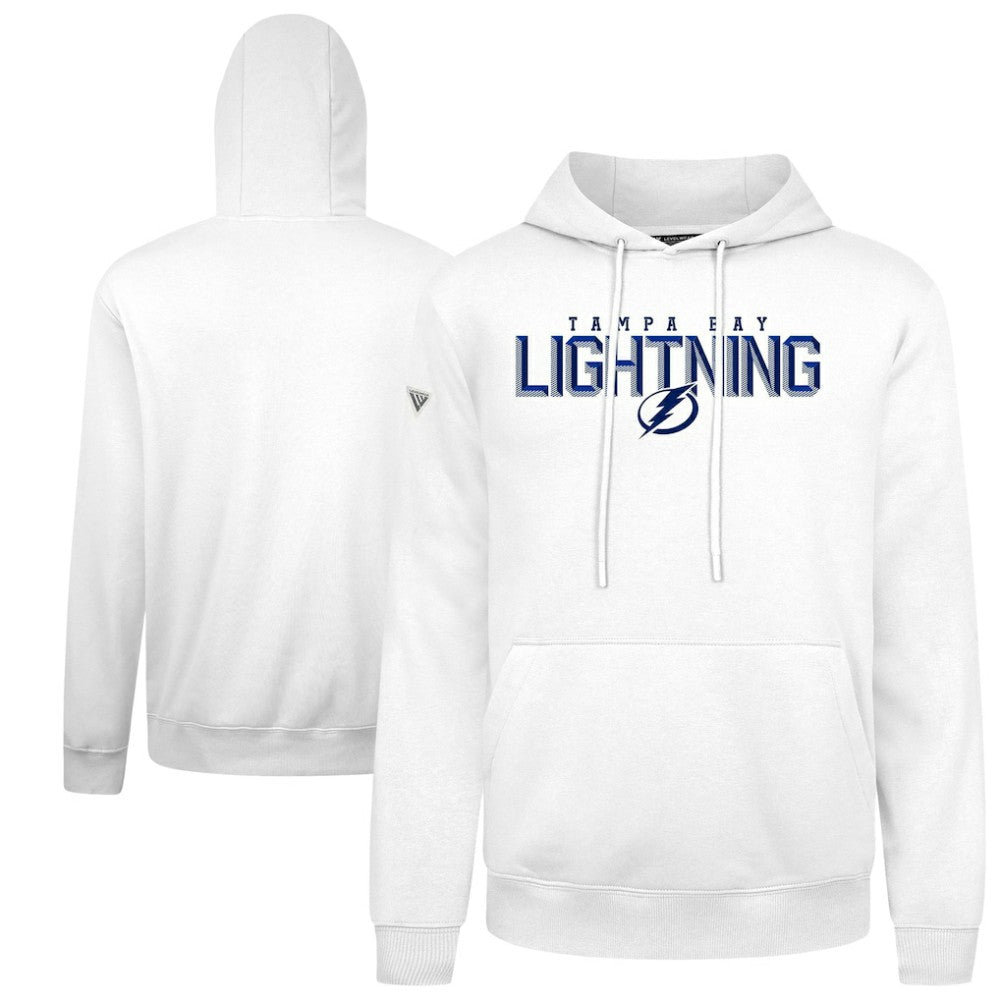 Tampa Bay Lightning Levelwear Podium Carve Pullover Hoodie - White - NHL 203146410