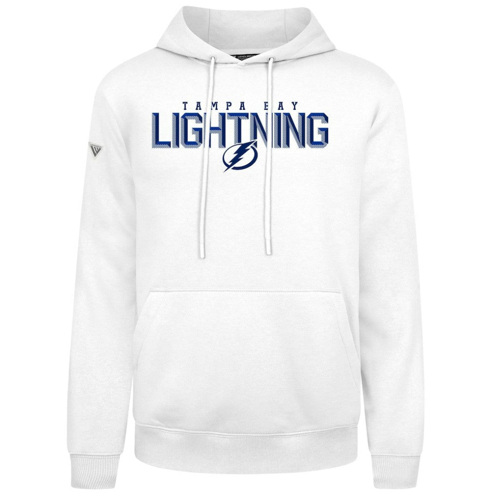 Tampa Bay Lightning Levelwear Podium Carve Pullover Hoodie - White - NHL 203146410