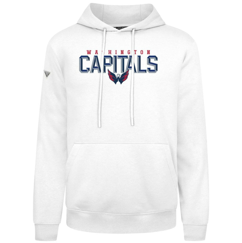 Washington Capitals Levelwear Podium Carve Pullover Hoodie - White - NHL 203146413