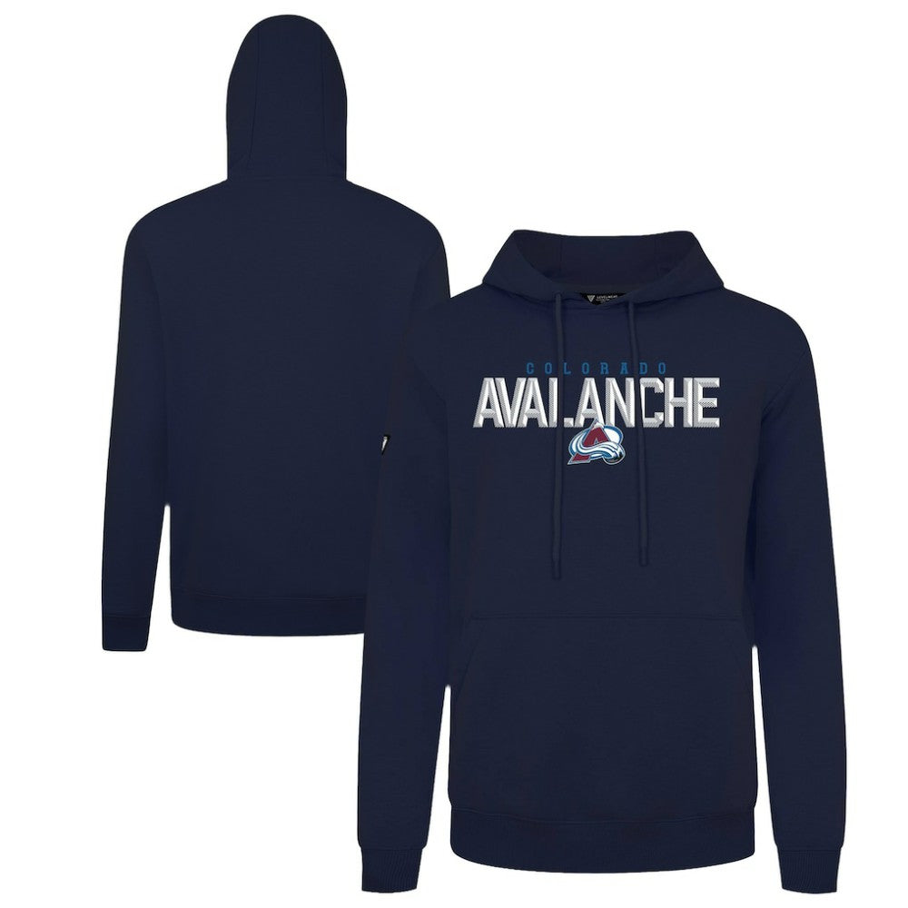 Colorado Avalanche Levelwear Podium Carve Pullover Hoodie - Navy - NHL 203146416