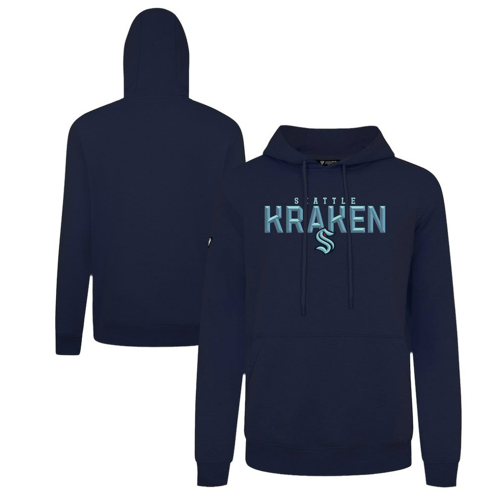 Seattle Kraken Levelwear Podium Carve Pullover Hoodie - Navy - NHL 203146423