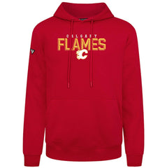 Calgary Flames Levelwear Podium Carve Pullover Hoodie - Red - NHL 203146428