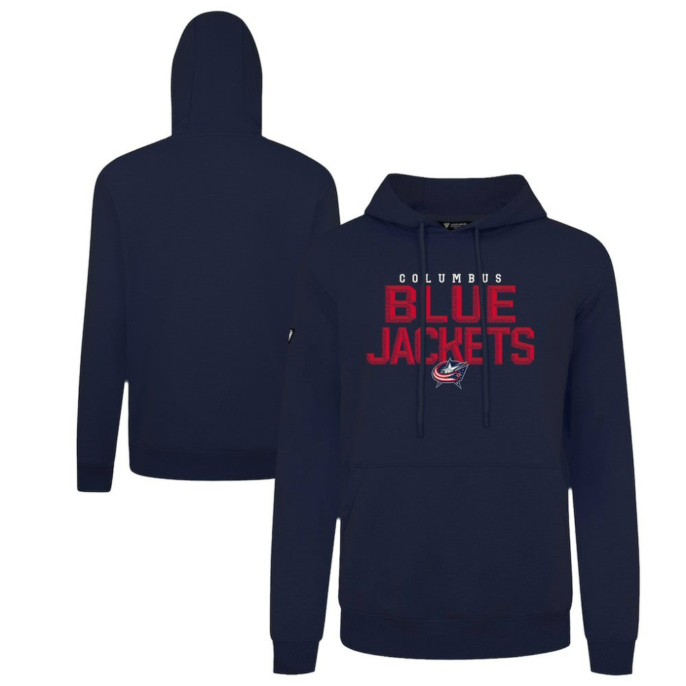 Columbus Blue Jackets Levelwear Podium Carve Pullover Hoodie - Navy - NHL 203146432