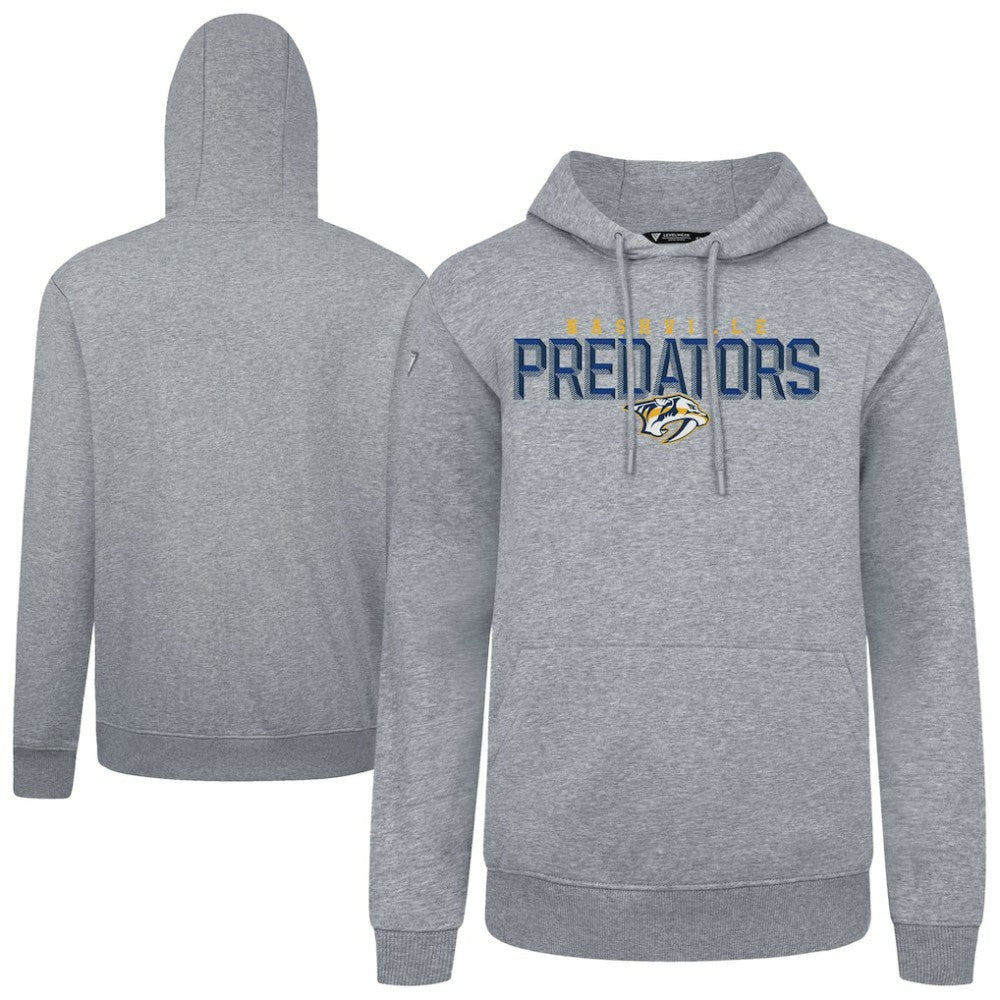 Nashville Predators Levelwear Podium Carve Pullover Hoodie - Gray - NHL 203146434