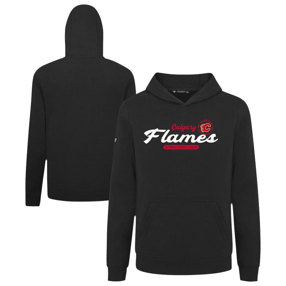 Calgary Flames Levelwear Youth Podium Monument Pullover Hoodie - Black - NHL 203146438