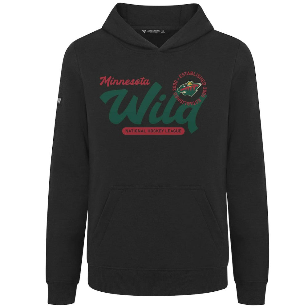Minnesota Wild Levelwear Youth Podium Monument Pullover Hoodie - Black - NHL 203146440