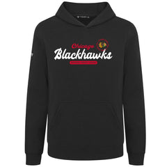 Chicago Blackhawks Levelwear Youth Podium Monument Pullover Hoodie - Black - NHL 203146442