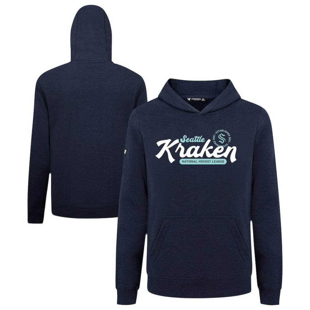 Seattle Kraken Levelwear Youth Podium Monument Pullover Hoodie - Navy - NHL 203146445