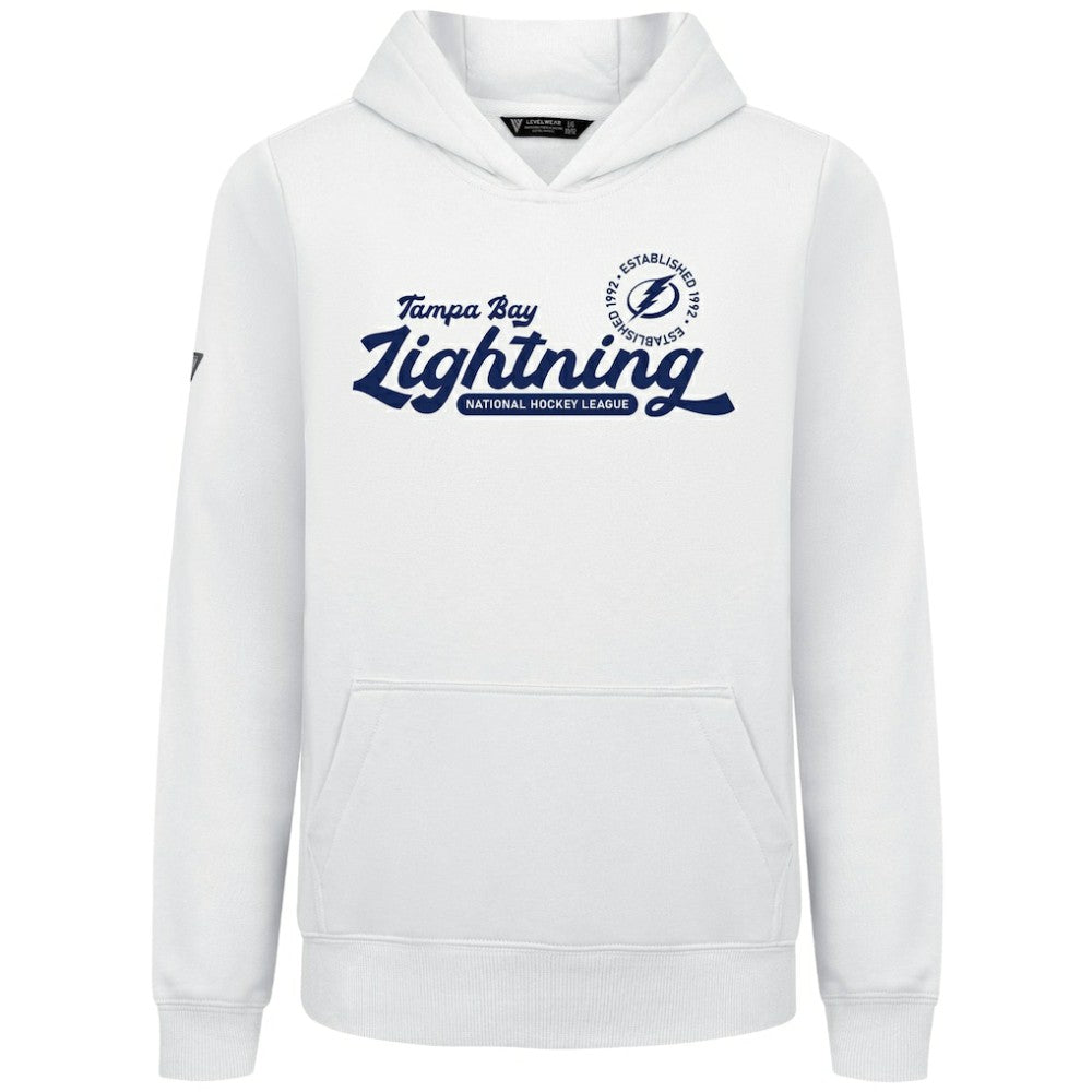 Tampa Bay Lightning Levelwear Youth Podium Monument Pullover Hoodie - White - NHL 203146446
