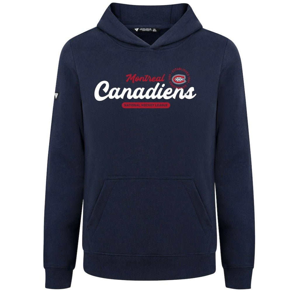 Montreal Canadiens Levelwear Youth Podium Monument Pullover Hoodie - Navy - NHL 203146448
