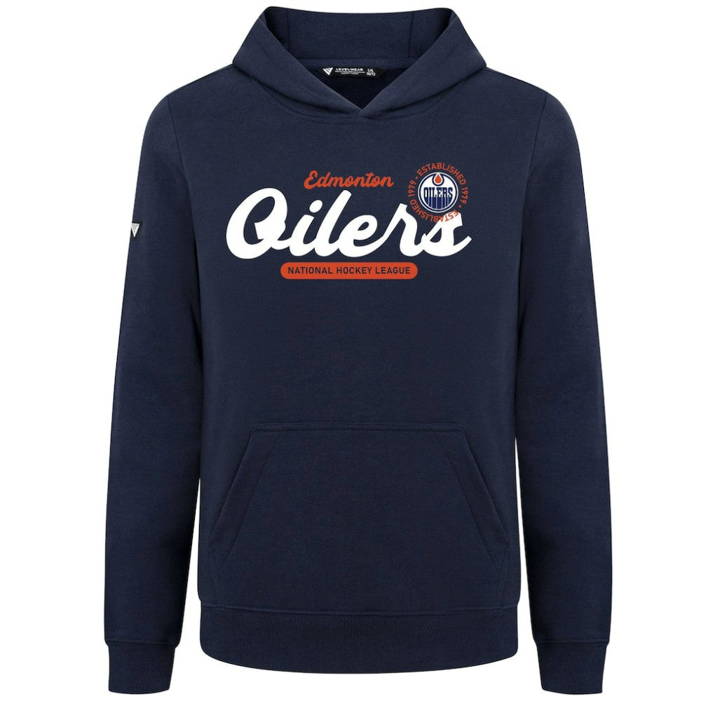 Edmonton Oilers Levelwear Youth Podium Monument Pullover Hoodie - Navy - NHL 203146450