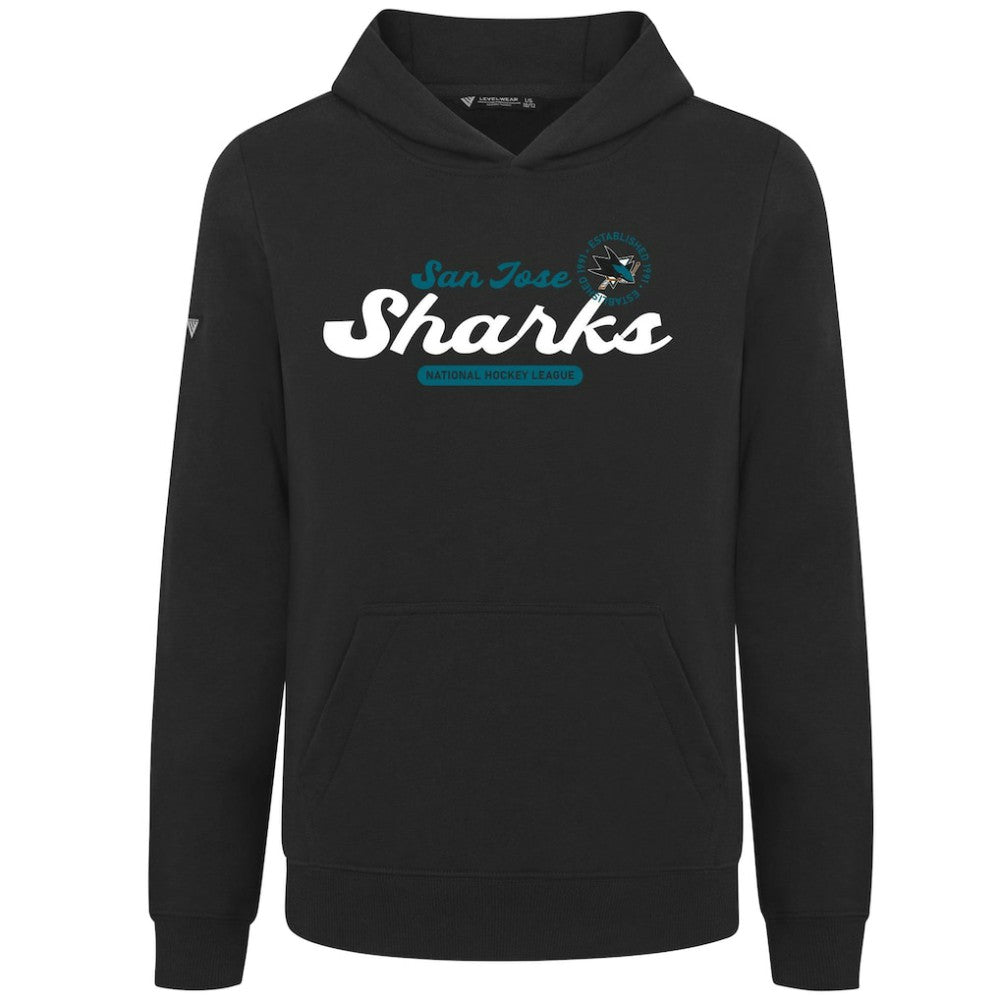 San Jose Sharks Levelwear Youth Podium Monument Pullover Hoodie - Black - NHL 203146457