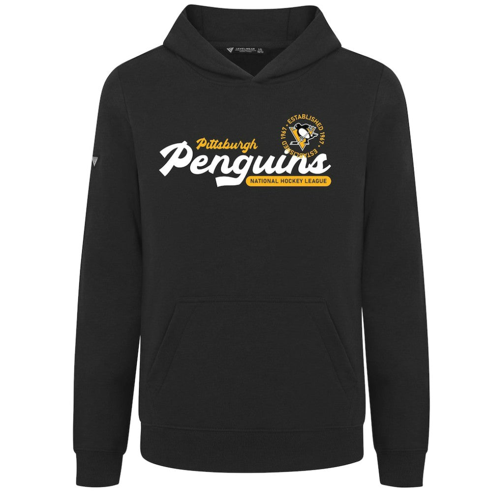 Pittsburgh Penguins Levelwear Youth Podium Monument Pullover Hoodie - Black - NHL 203146463