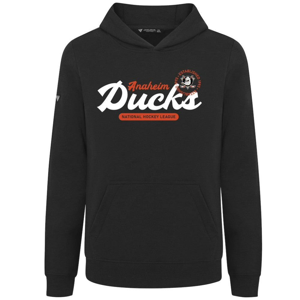 Anaheim Ducks Levelwear Youth Podium Monument Pullover Hoodie - Black - NHL 203146464