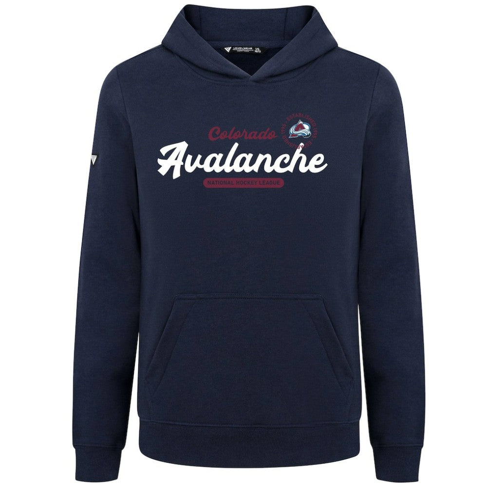 Colorado Avalanche Levelwear Youth Podium Monument Pullover Hoodie - Navy - NHL 203146466