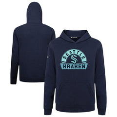 Seattle Kraken Levelwear Youth Podium Banner Arch Pullover Hoodie - Navy - NHL 203146467