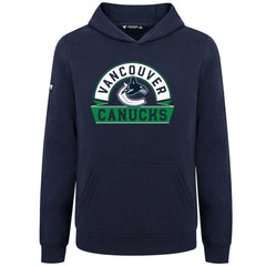 Vancouver Canucks Levelwear Youth Podium Banner Arch Pullover Hoodie - Navy - NHL 203146472