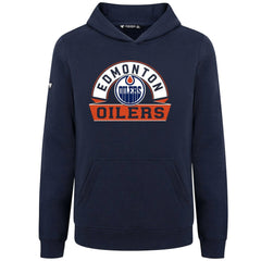 Edmonton Oilers Levelwear Youth Podium Banner Arch Pullover Hoodie - Navy - NHL 203146474