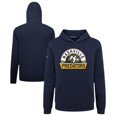 Nashville Predators Levelwear Youth Podium Banner Arch Pullover Hoodie - Navy - NHL 203146482