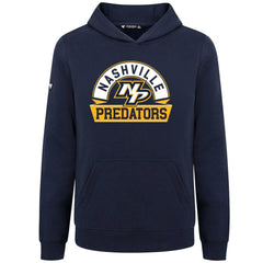 Nashville Predators Levelwear Youth Podium Banner Arch Pullover Hoodie - Navy - NHL 203146482