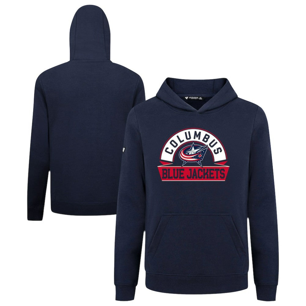 Columbus Blue Jackets Levelwear Youth Podium Banner Arch Pullover Hoodie - Navy - NHL 203146485