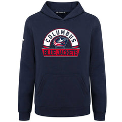 Columbus Blue Jackets Levelwear Youth Podium Banner Arch Pullover Hoodie - Navy - NHL 203146485