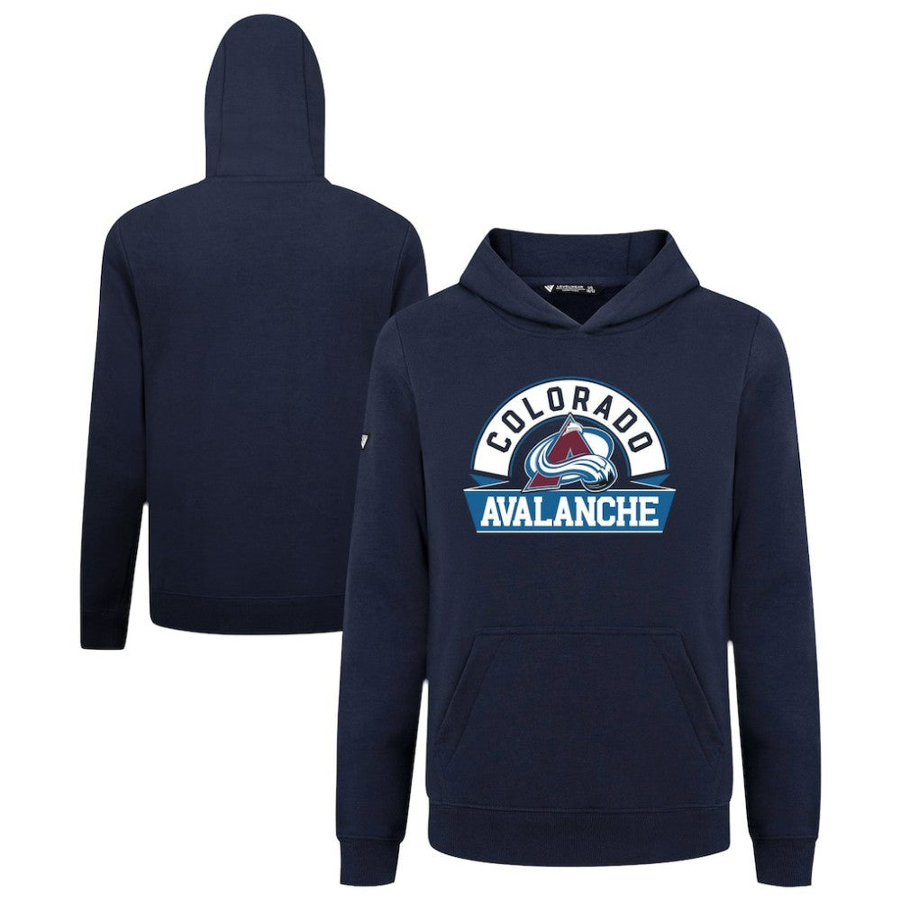 Colorado Avalanche Levelwear Youth Podium Banner Arch Pullover Hoodie - Navy - NHL 203146487