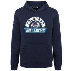 Colorado Avalanche Levelwear Youth Podium Banner Arch Pullover Hoodie - Navy - NHL 203146487