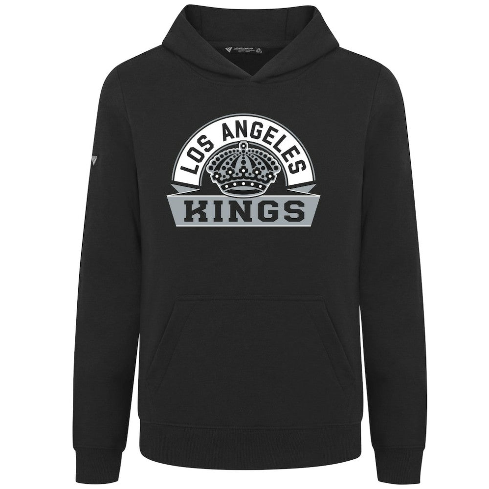 Los Angeles Kings Levelwear Youth Podium Banner Arch Pullover Hoodie - Black - NHL 203146488