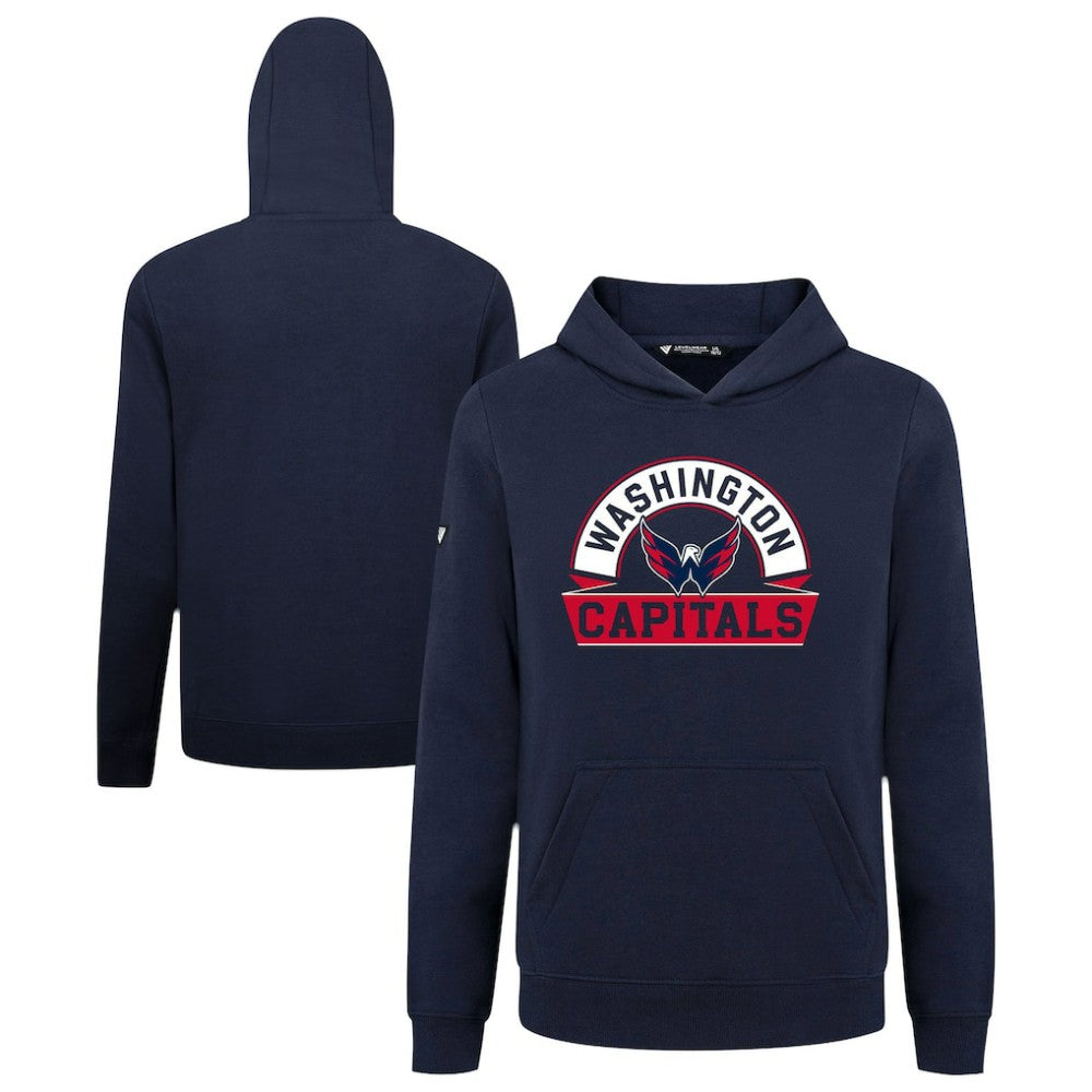 Washington Capitals Levelwear Youth Podium Banner Arch Pullover Hoodie - Navy - NHL 203146490