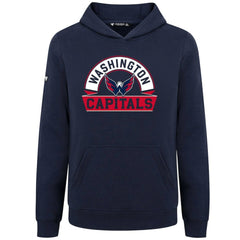 Washington Capitals Levelwear Youth Podium Banner Arch Pullover Hoodie - Navy - NHL 203146490