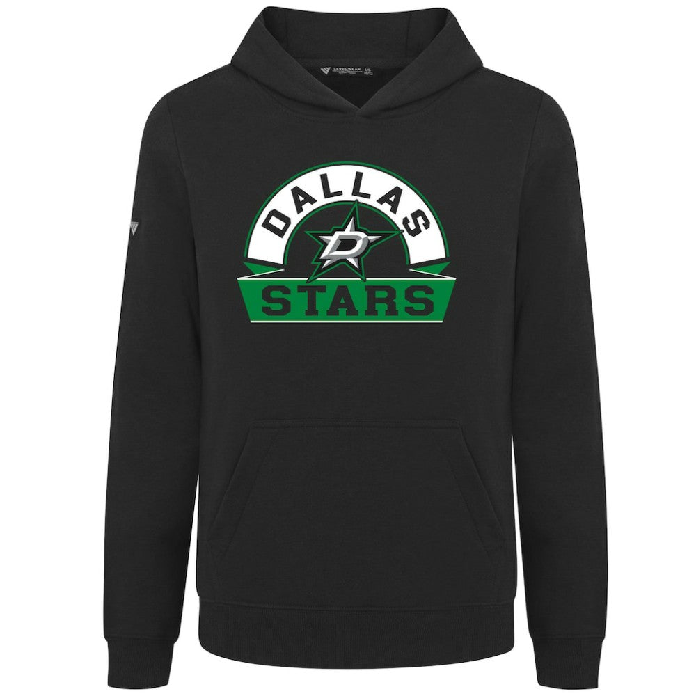 Dallas Stars Levelwear Youth Podium Banner Arch Pullover Hoodie - Black - NHL 203146491