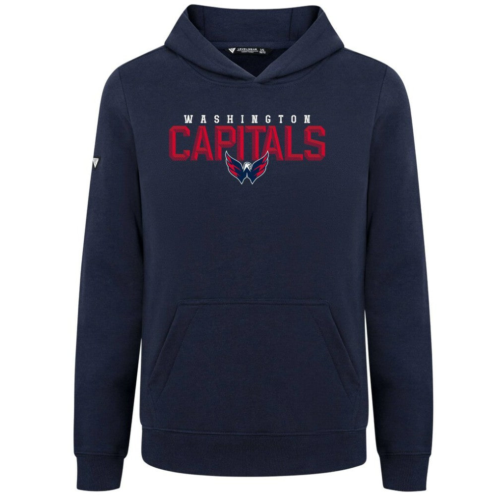 Washington Capitals Levelwear Youth Podium Carve Pullover Hoodie - Navy - NHL 203146501