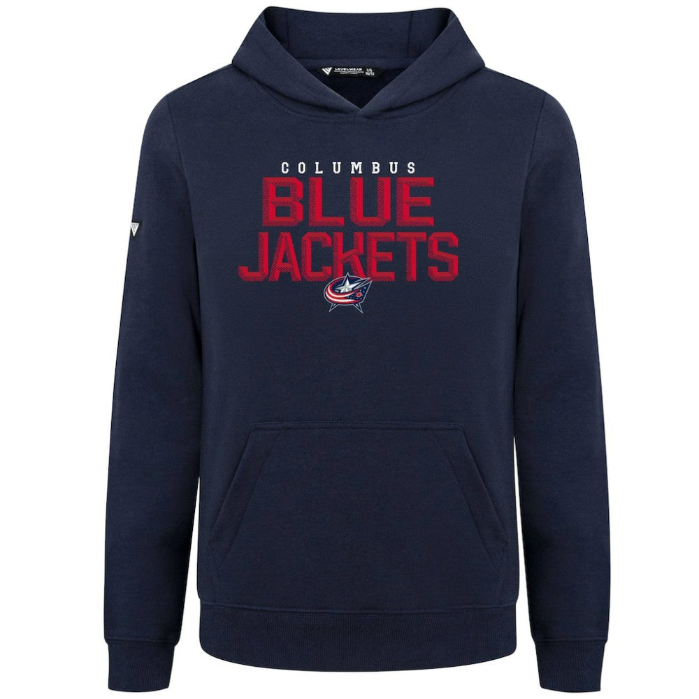 Columbus Blue Jackets Levelwear Youth Podium Carve Pullover Hoodie - Navy - NHL 203146502