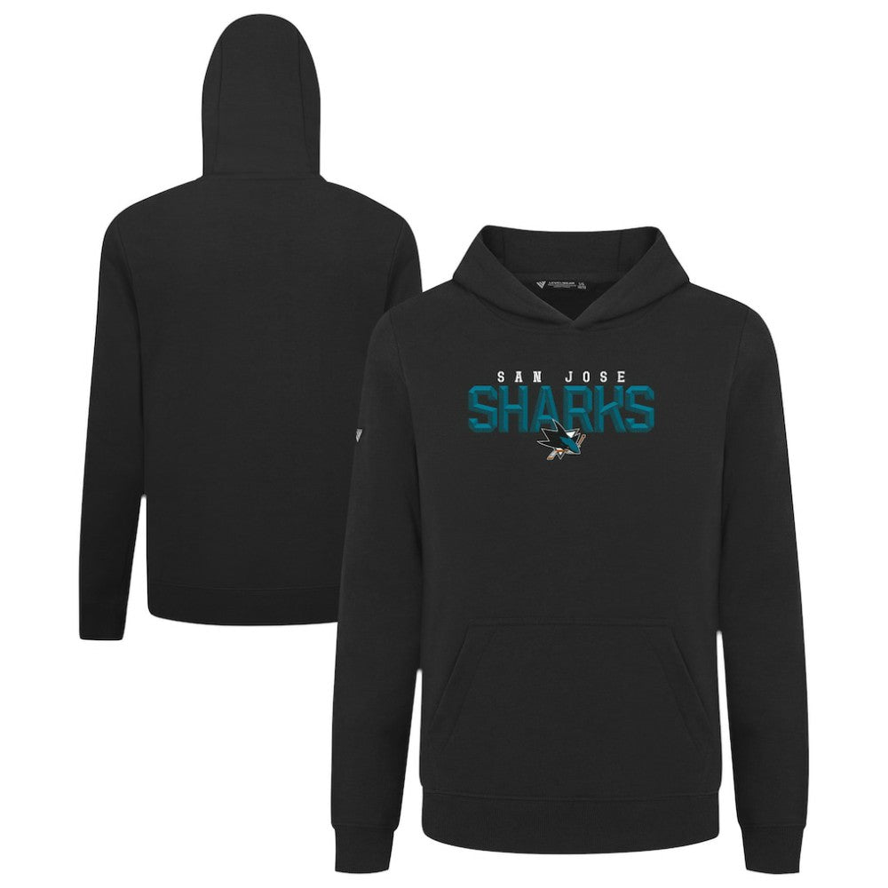 San Jose Sharks Levelwear Youth Podium Carve Pullover Hoodie - Black - NHL 203146507