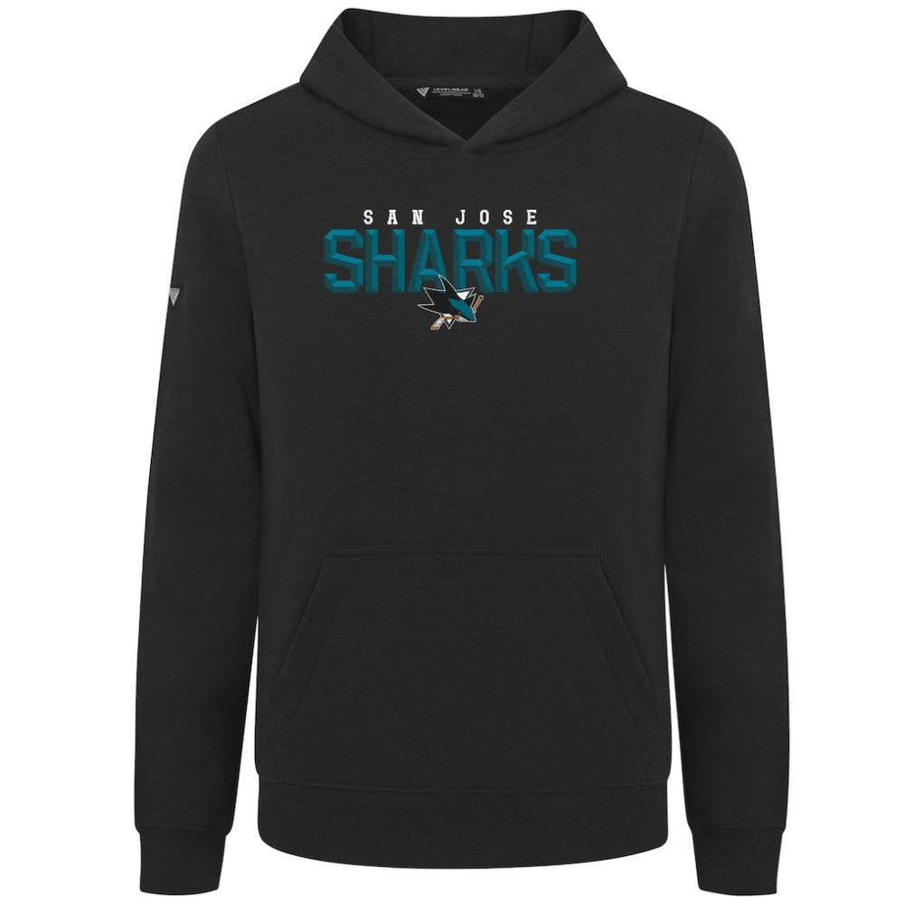 San Jose Sharks Levelwear Youth Podium Carve Pullover Hoodie - Black - NHL 203146507
