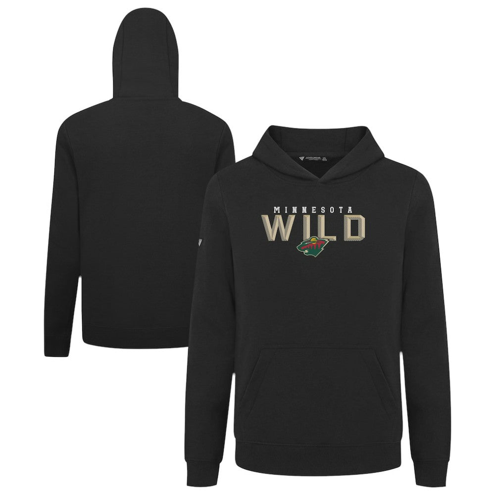 Minnesota Wild Levelwear Youth Podium Carve Pullover Hoodie - Black - NHL 203146508