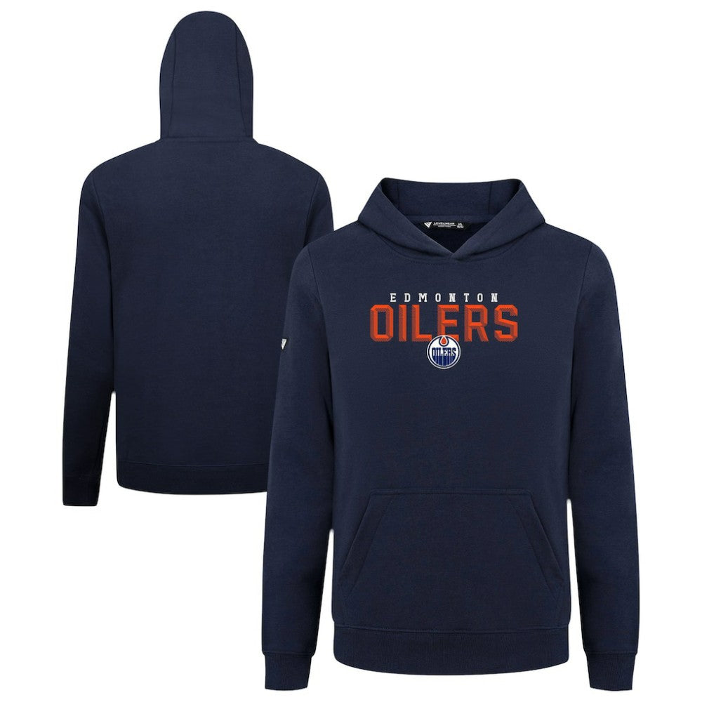 Edmonton Oilers Levelwear Youth Podium Carve Pullover Hoodie - Navy - NHL 203146511