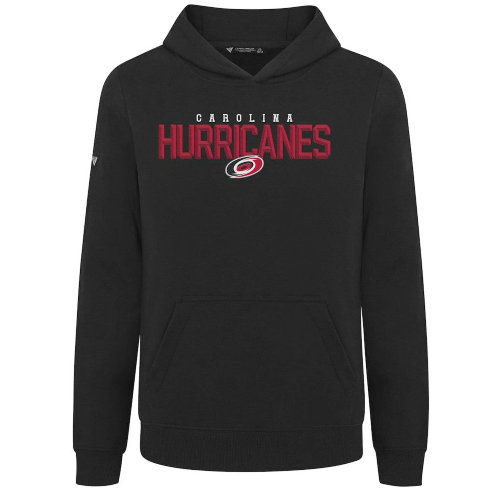 Carolina Hurricanes Levelwear Youth Podium Carve Pullover Hoodie - Black - NHL 203146516