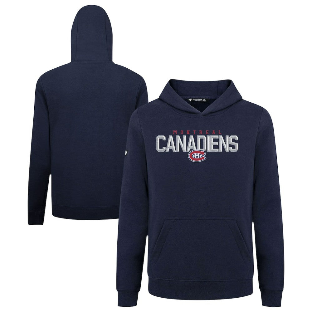 Montreal Canadiens Levelwear Youth Podium Carve Pullover Hoodie - Navy - NHL 203146517