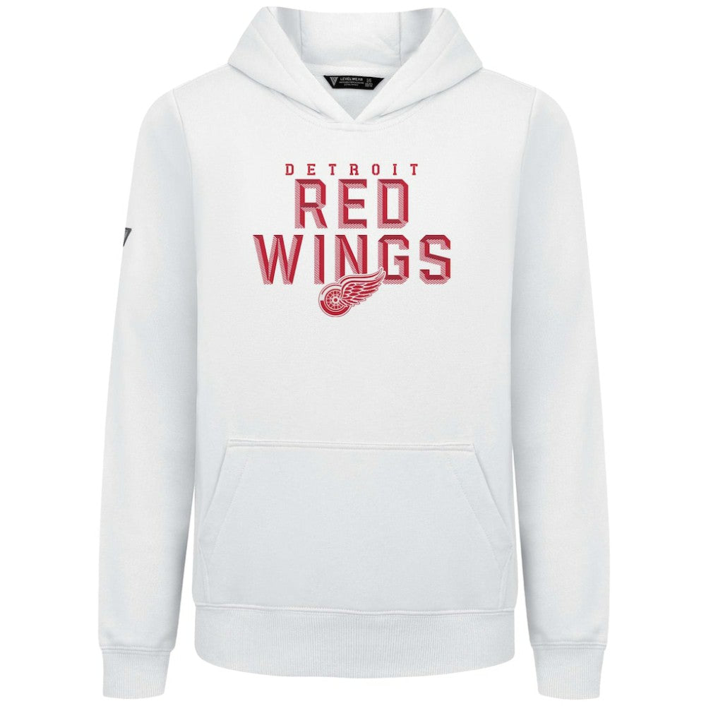 Detroit Red Wings Levelwear Youth Podium Carve Pullover Hoodie - White - NHL 203146520