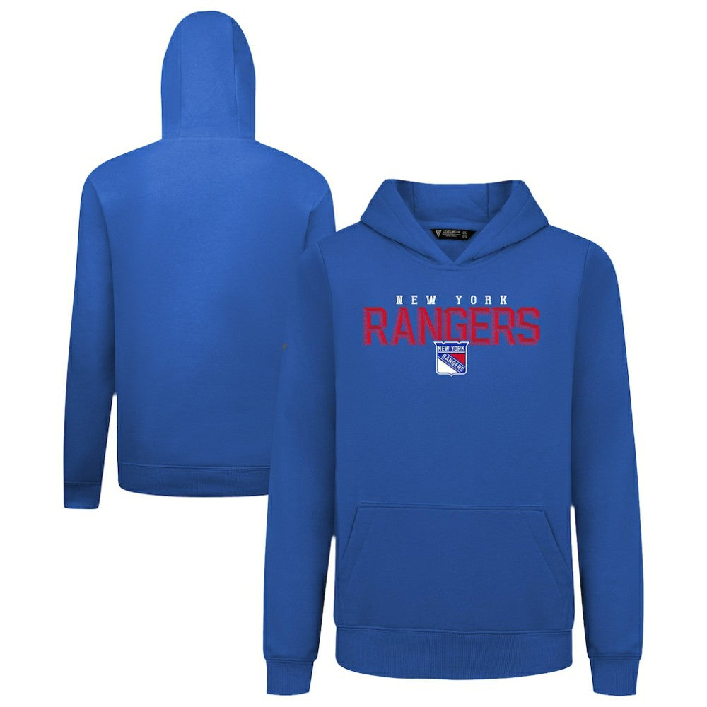 New York Rangers Levelwear Youth Podium Carve Pullover Hoodie - Royal - NHL 203146522