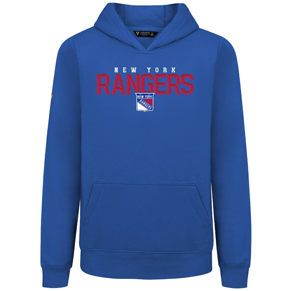 New York Rangers Levelwear Youth Podium Carve Pullover Hoodie - Royal - NHL 203146522