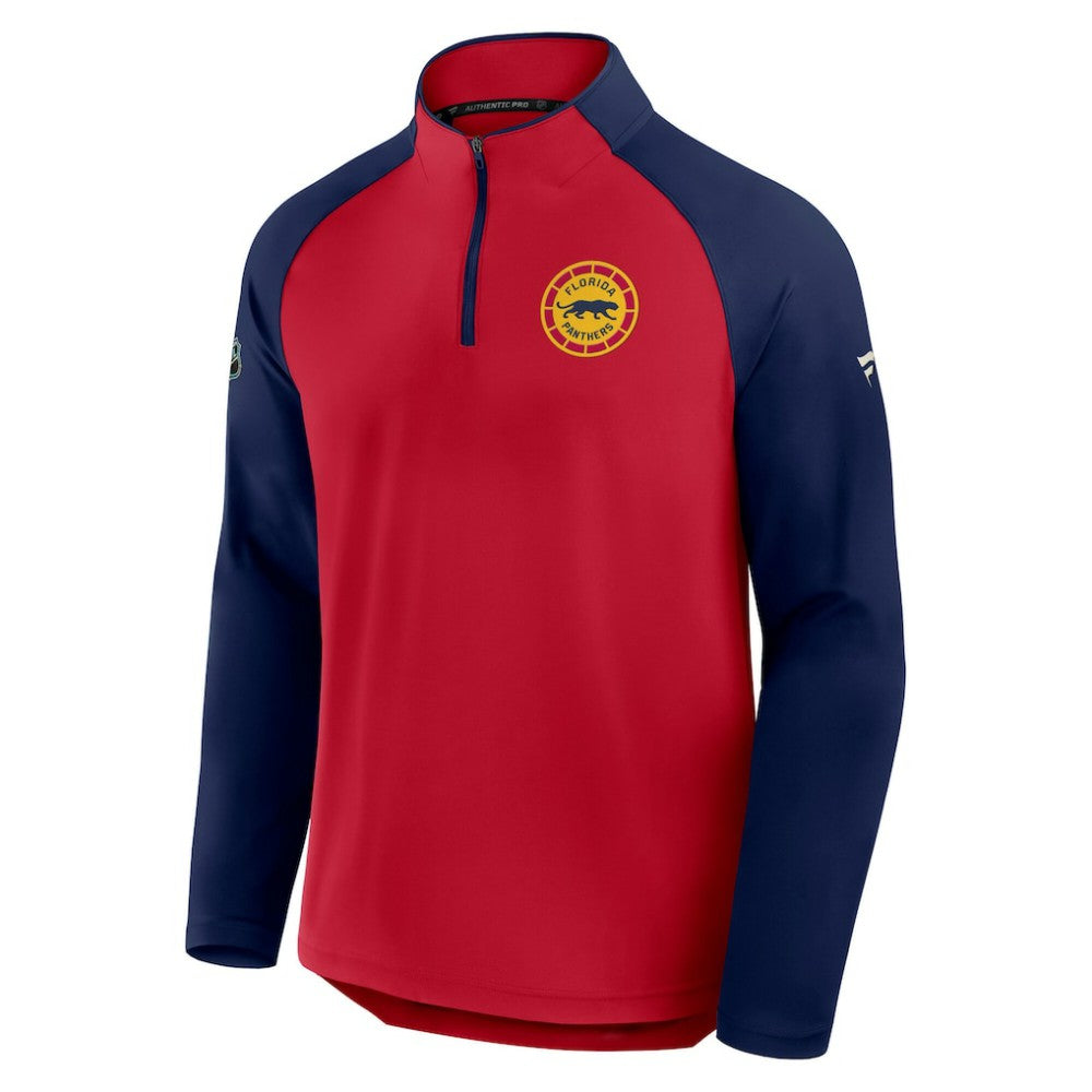 Florida Panthers Fanatics 2026 NHL Winter Classic Authentic Pro Quarter-Zip - Bright Cardinal - NHL 203148086