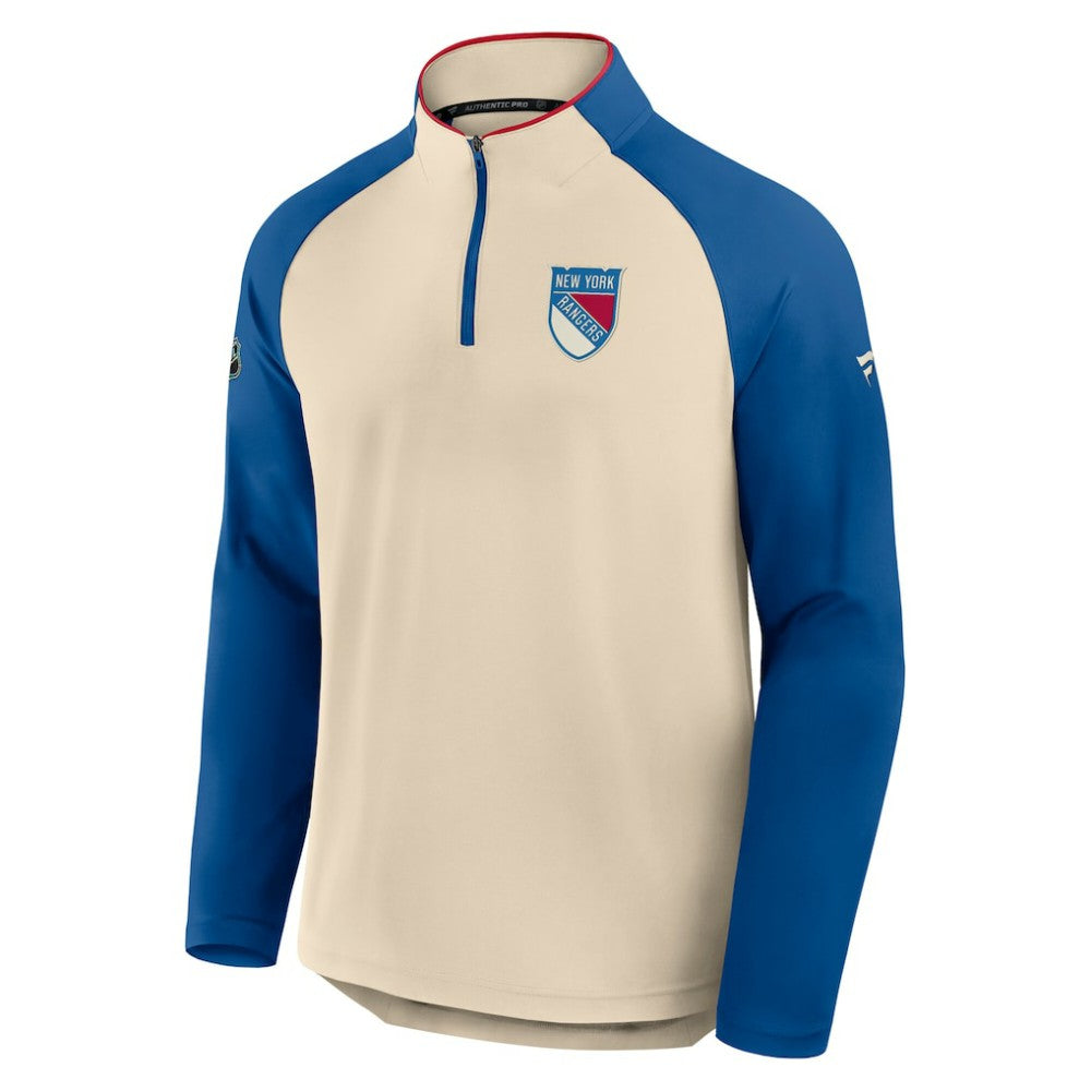 New York Rangers Fanatics 2026 NHL Winter Classic Authentic Pro Quarter-Zip - Natural - NHL 203148087