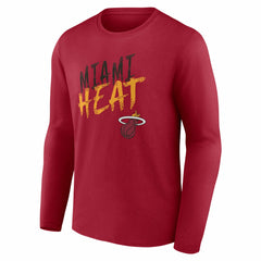 Miami Heat Hustle Custom Long Sleeve T-Shirt Red