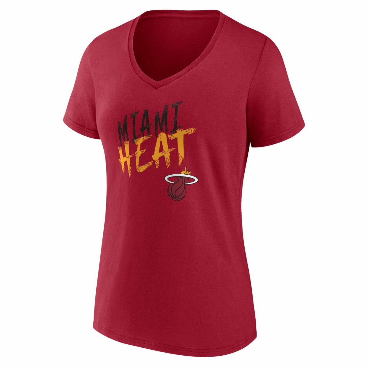 Miami Heat Women's Hustle Custom V-Neck T-Shirt Red