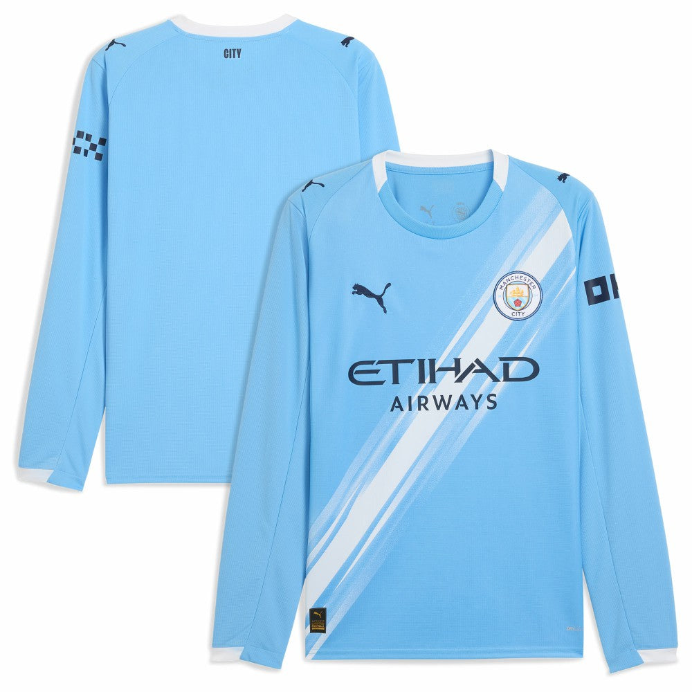 Manchester City 2025/26 Home Replica Long Sleeve Jersey Sky Blue - Puma