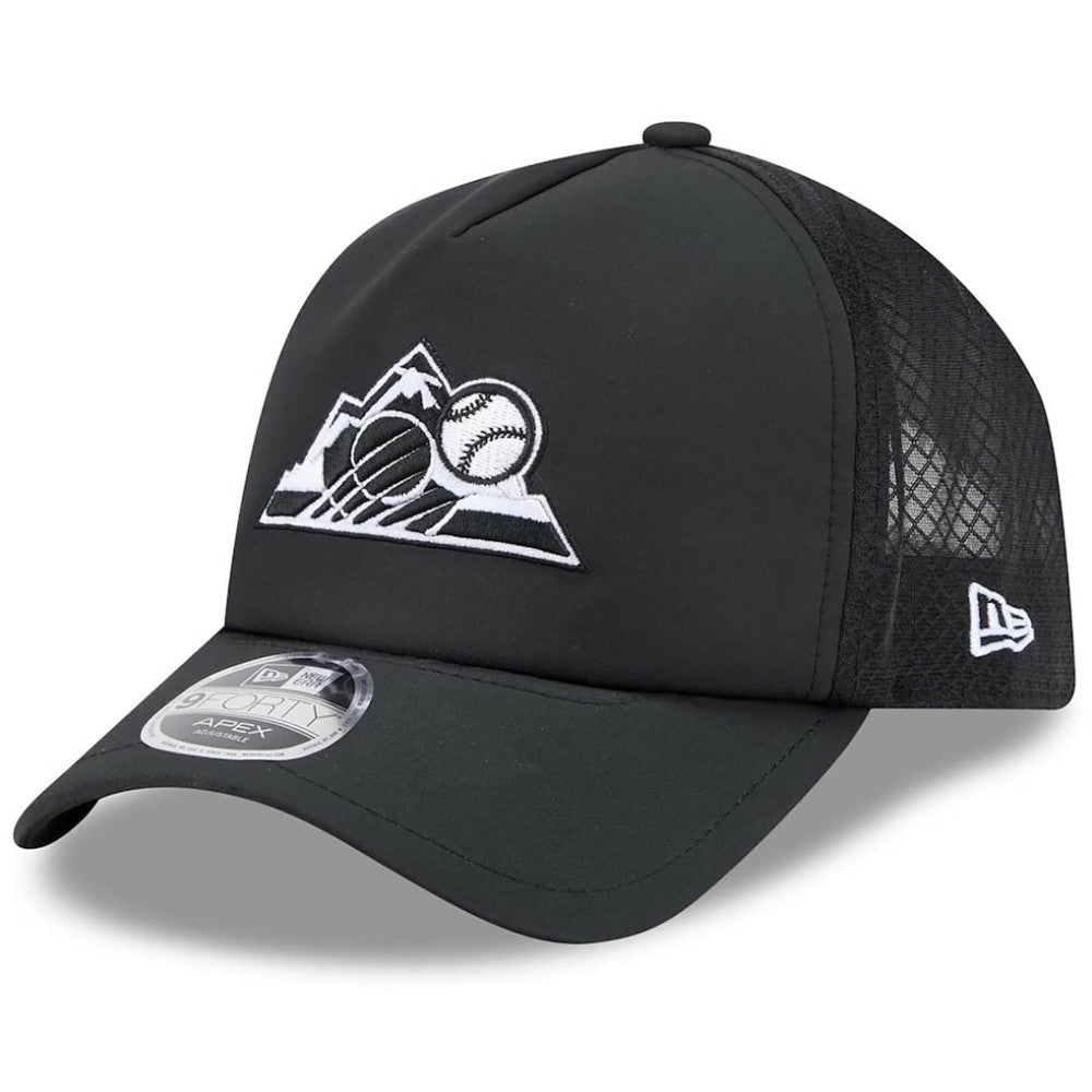 Colorado Rockies New Era 2026 Batting Practice Alternate Apex 9FORTY Adjustable Hat - Black - New Era Sale